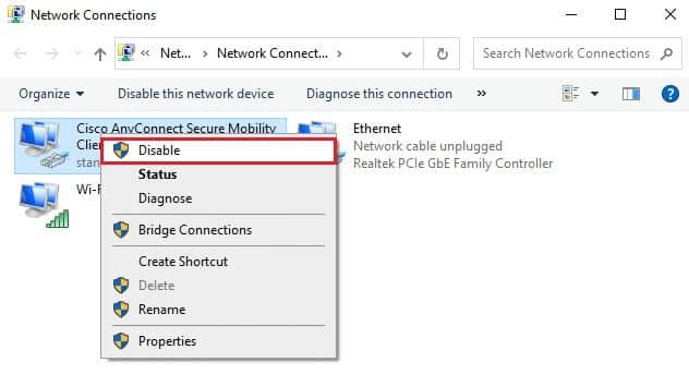 now-right-click-on-the-adapter-and-select-the-disa إصلاح ERR_EMPTY_RESPONSE على Windows 10