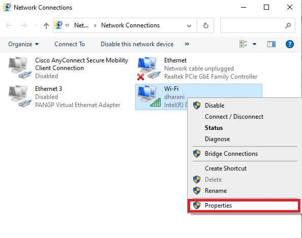 now-right-click-on-your-active-network-adapter-an إصلاح ERR_EMPTY_RESPONSE على Windows 10
