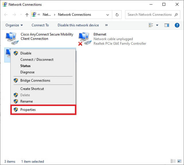 now-right-click-on-your-network-connection-and-cl إصلاح انقطاع اتصالك في Windows 10