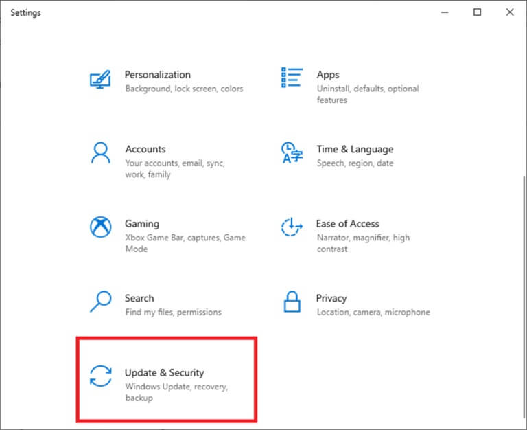 now-select-update-and-security-14-768x626-1 إصلاح خطأ Discord JavaScript عند بدء التشغيل