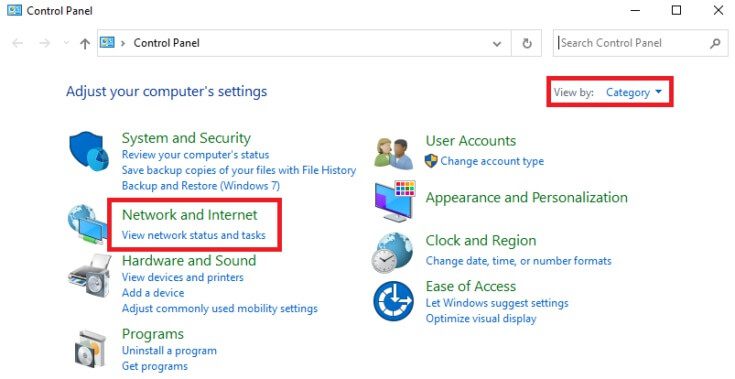 now-set-the-view-by-option-to-category-and-select-735x379-1 إصلاح فشل تحديث Warframe