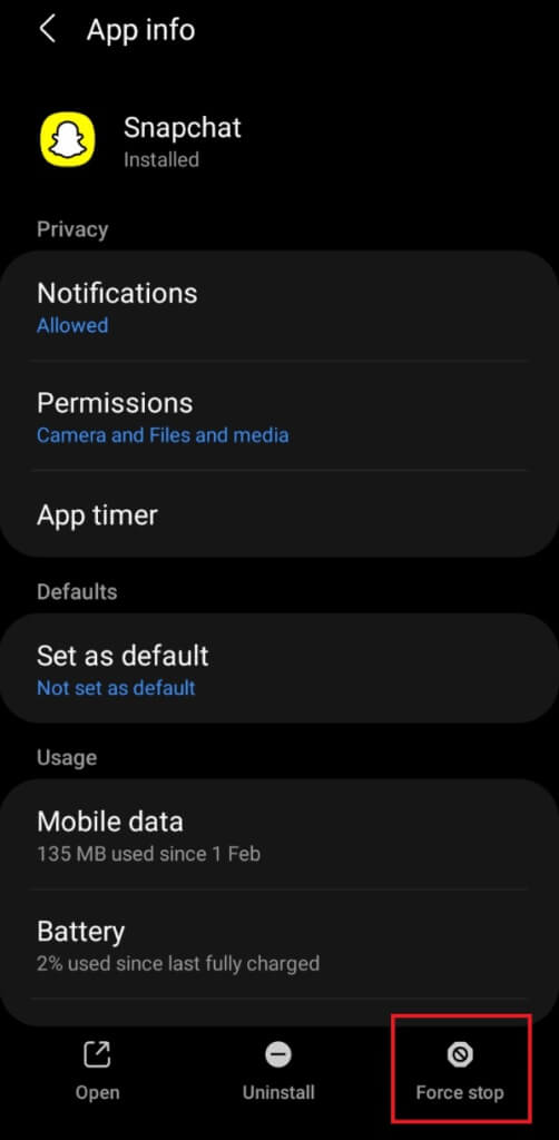 on-the-snapchat-app-info-page-tap-the-force-stop-502x1024-1 إصلاح عدم تحميل القصص على Snapchat
