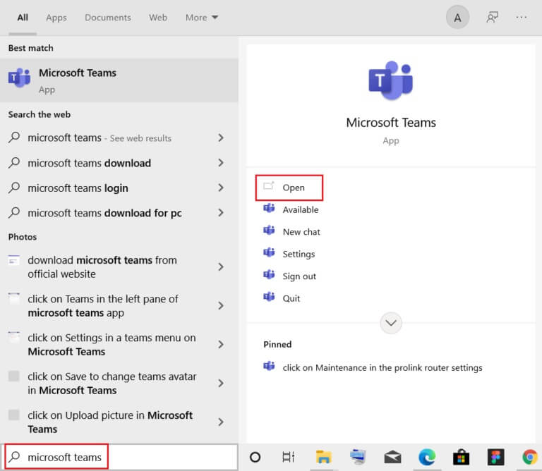 open-Microsoft-Teams-from-windows-search-bar-768x668-3 أين يتم تخزين تسجيلات Microsoft Teams؟