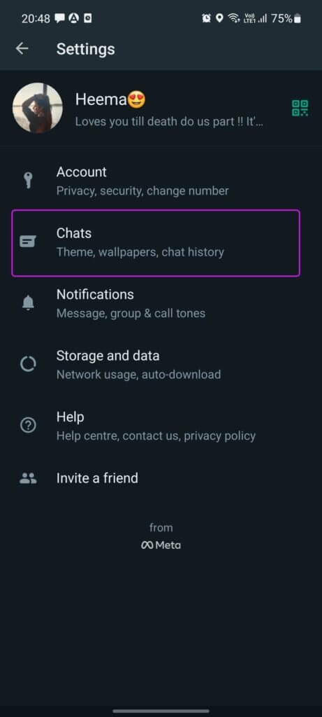 open-chats-menu-prevent-whatsapp-from-saving-photos-461x1024-1 كيفية منع WhatsApp من حفظ الصور على iPhone و Android