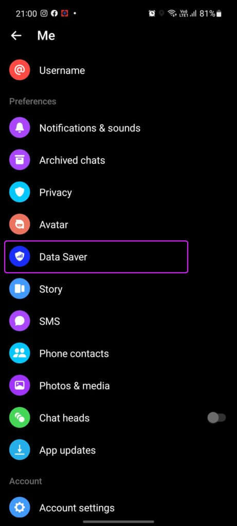 open-data-saver-menu-fix-messenger-not-sending-pictures-461x1024-1 أفضل 9 طرق لإصلاح عدم إرسال Facebook Messenger للصور