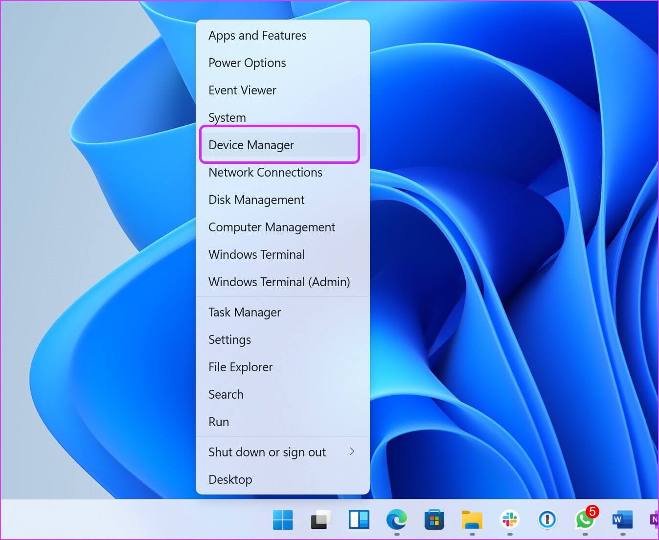 open-device-manager-Fix-Windows-11-Not-Recognizing-USB-Devices-1 أفضل 8 طرق لإصلاح عدم تعرف Windows 11 على أجهزة USB