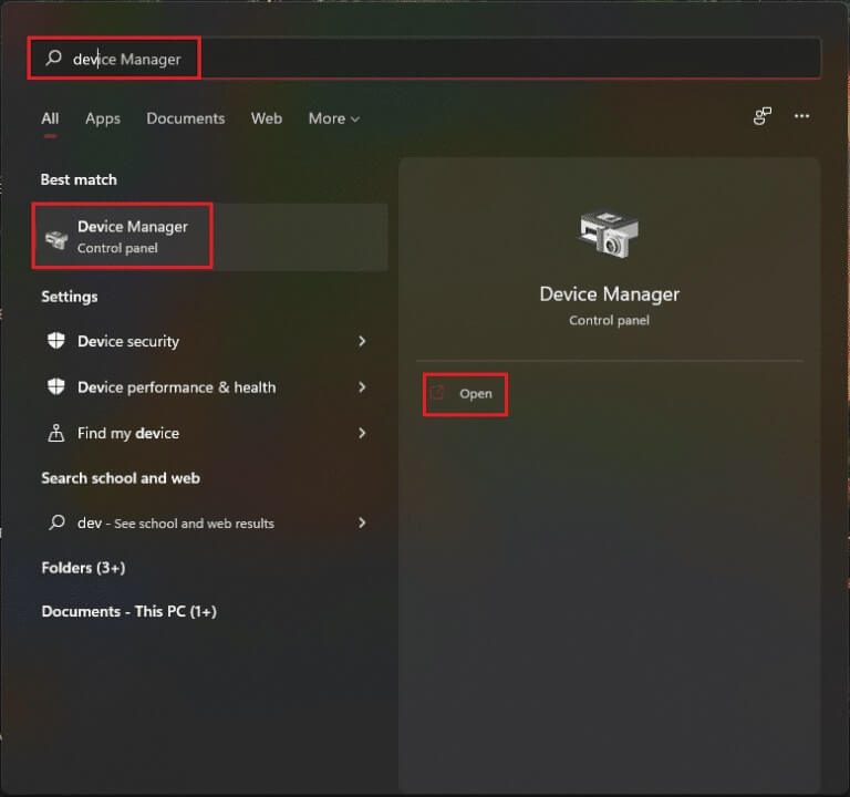 open-device-manager-from-windows-search-menu-Windows-11-1-768x720-1 إصلاح عدم عمل وحدة التحكم في الصوت Realtek على Windows 11