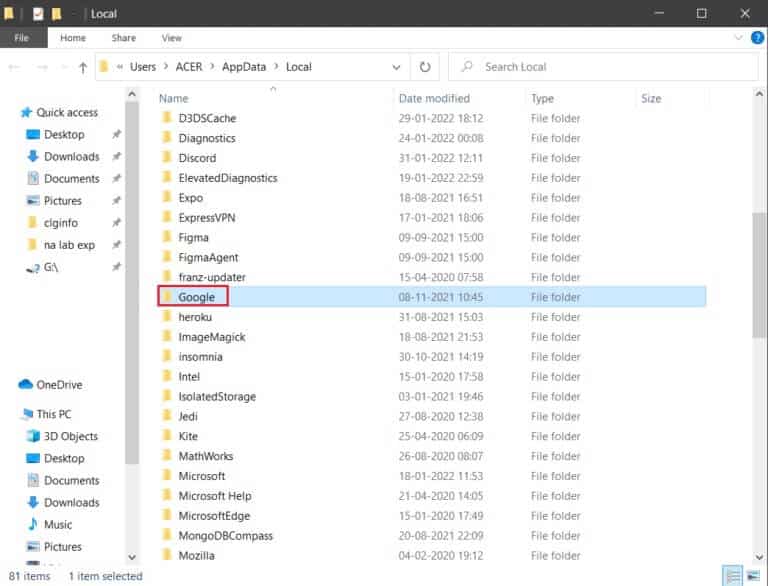 open-google-folder-in-localappdata-folder-768x586-5 إصلاح ERR_EMPTY_RESPONSE في Google Chrome