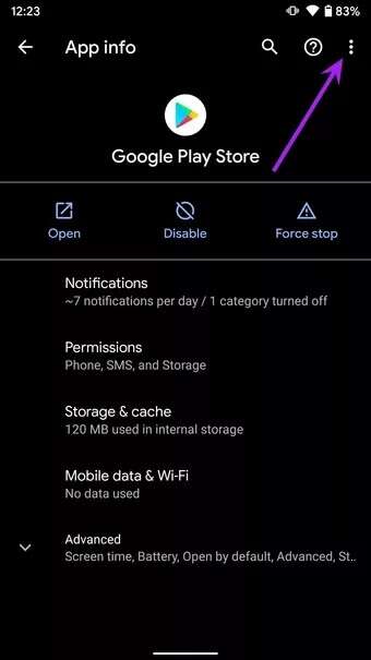 open-more-menu-apps-not-updating-on-android_7c4a12eb7455b3a1ce1ef1cadcf29289-340x605 أفضل 10 طرق لإصلاح التطبيقات التي لا يتم تحديثها على Android