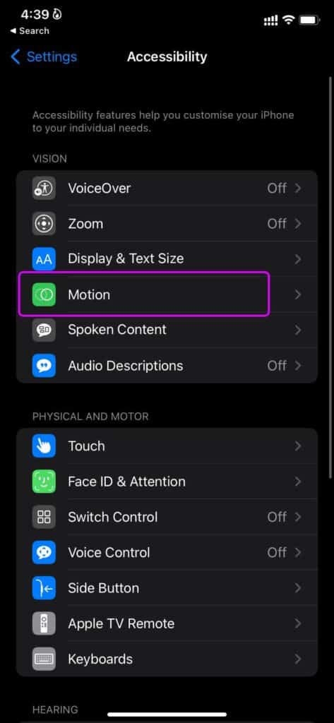 open-motion-menu-Screen-Goes-Black-During-Call-Issue-473x1024-1 أفضل 9 طرق لإصلاح تحول شاشة iPhone إلى اللون الأسود عند إصدار المكالمة