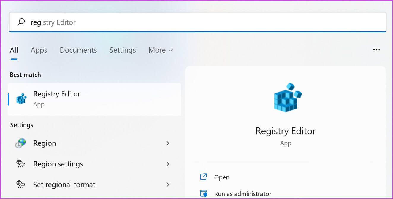 open-registry-editor-Disable-Web-Search-Results-from-Start-Menu-in-Windows-11 كيفية تعطيل نتائج بحث الويب من قائمة ابدأ في Windows 11