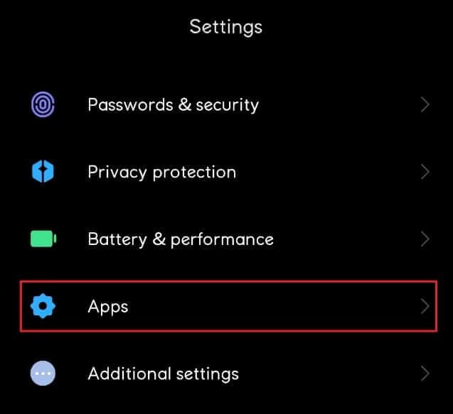 open-settings-menu-and-select-apps إصلاح نظام العملية لا يستجيب على Android
