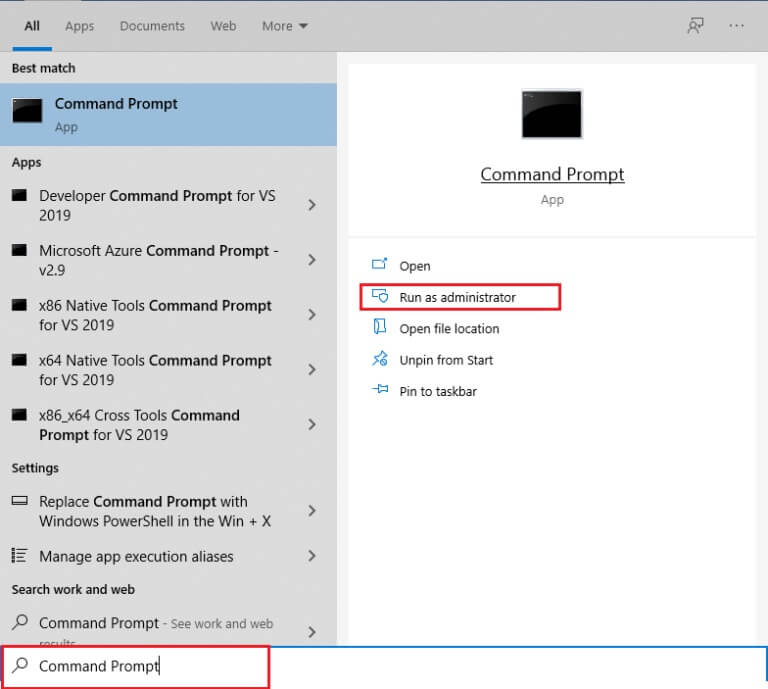 open-start-menu-type-command-prompt-and-click-on-768x689-1-2 إصلاح خطأ التثبيت 0x8007012a في تحديث Windows