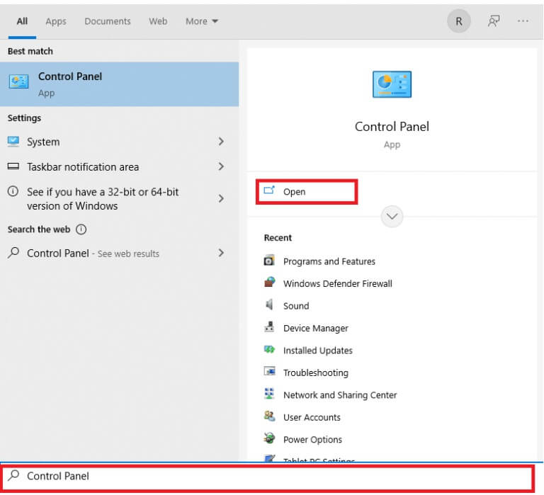 open-start-type-control-panel-and-click-on-open-o-e1641470449799-768x699-1 إصلاح Steam بطيء في Windows 10