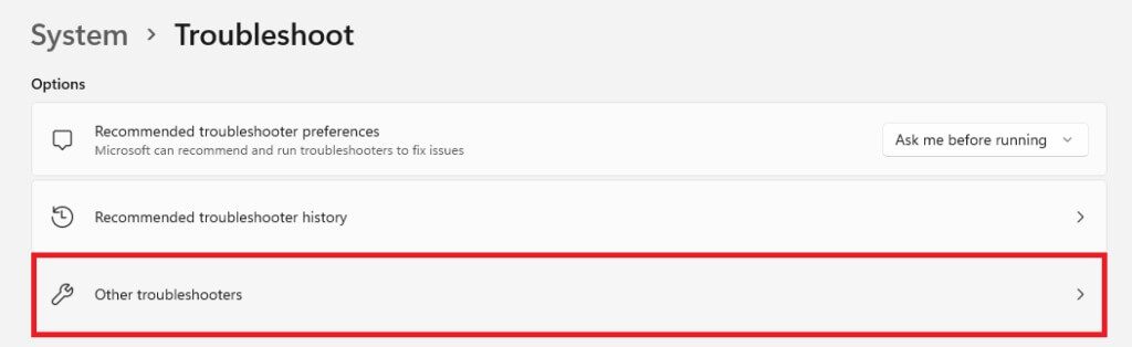 other-troubleshooters-options-in-settings-1024x314-1 إصلاح عدم عمل وحدة التحكم في الصوت Realtek على Windows 11