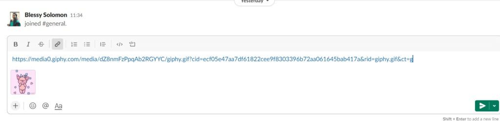 paste-the-link-in-the-chat-text-area-and-press-ent-1024x252-1 كيفية إرسال صور GIF في Slack