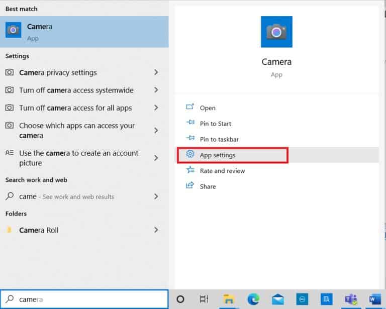 press-start-button-type-camera-and-click-app-sett-768x615-1 إصلاح خطأ لا توجد كاميرا متصلة 0xa00f4244