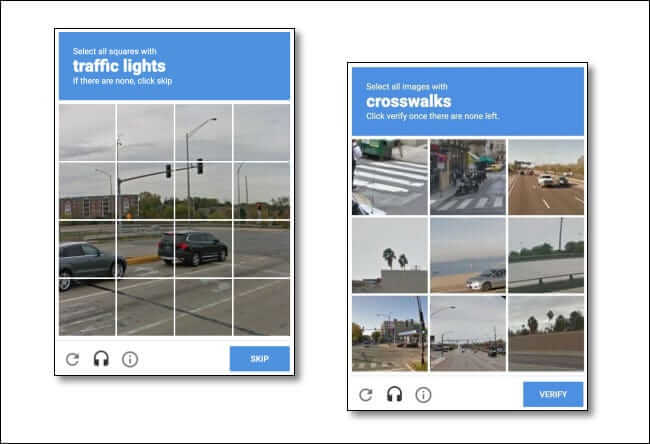 recaptcha_examples لماذا يجب أن أثبت أنني لست روبوتًا؟