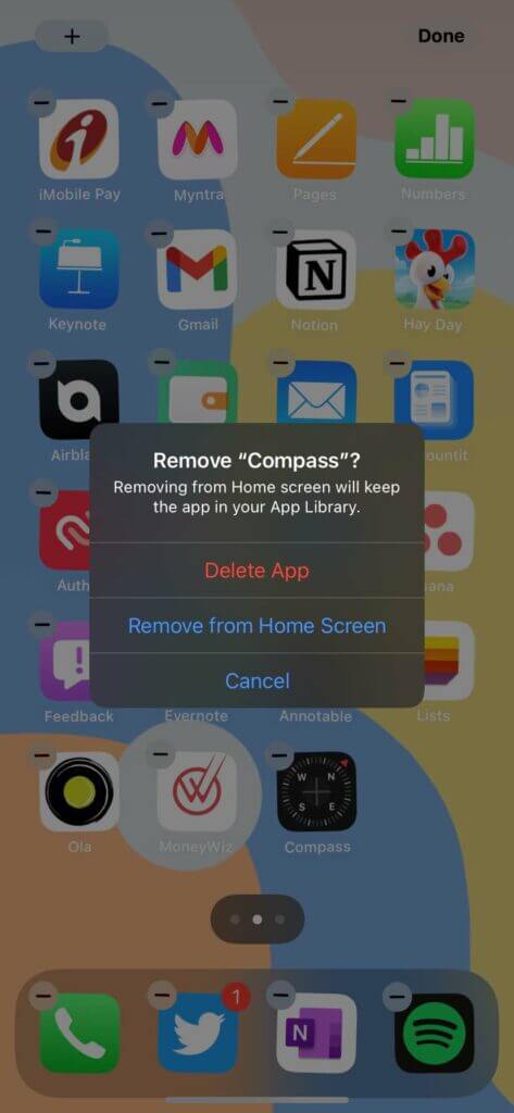 remove-compass-app-Screen-Goes-Black-During-Call-Issue-473x1024-1 أفضل 9 طرق لإصلاح تحول شاشة iPhone إلى اللون الأسود عند إصدار المكالمة
