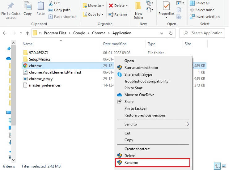rename-the-exe-filename-1 إصلاح خطأ STATUS BREAKPOINT على Google Chrome
