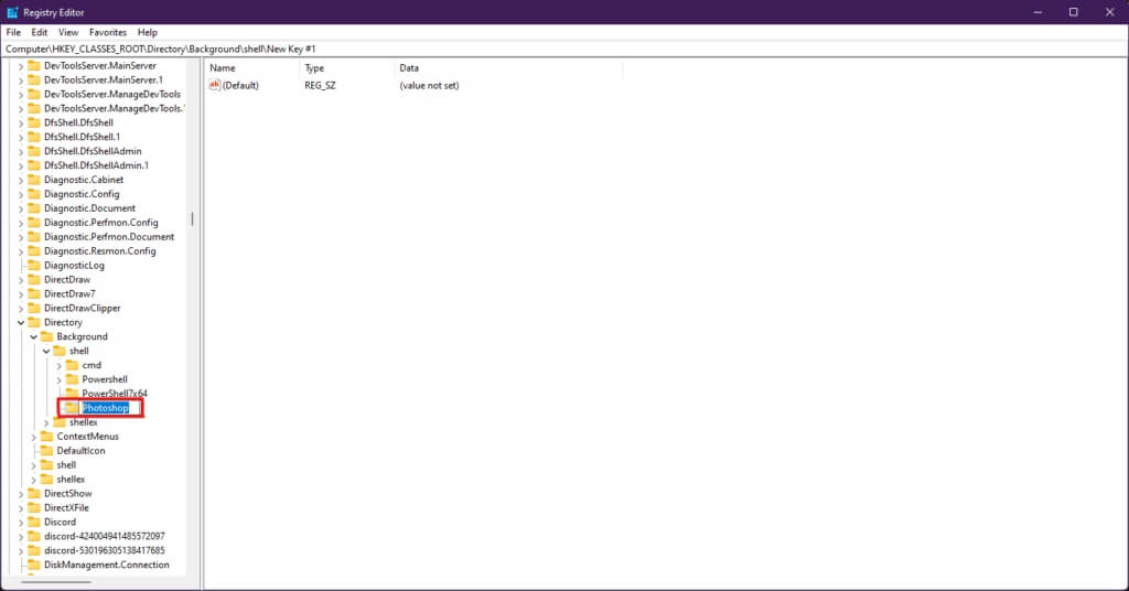 rename-this-key-folder-on-the-name-of-the-required-1024x536-1 كيفية إنشاء اختصارات سطح المكتب على Windows 11