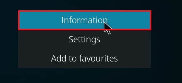 right-click-on-the-add-on-and-select-information-1 إصلاح فشل تحديث Kodi