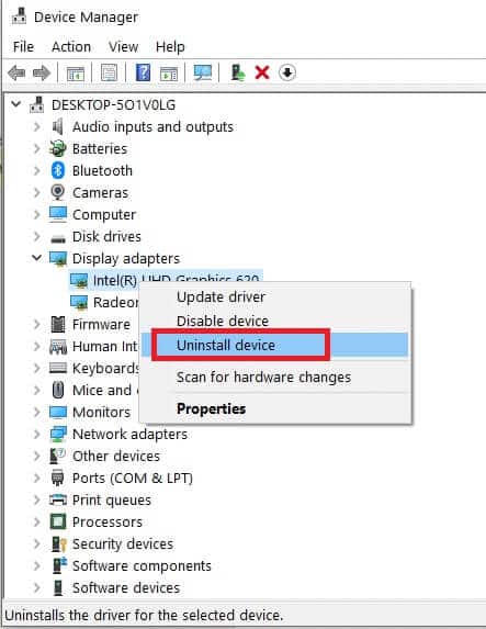 right-click-on-the-driver-and-select-uninstall-dev إصلاح عدم عمل مركز ألعاب ROG