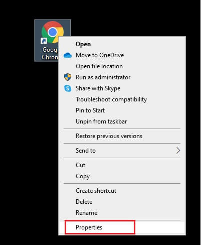right-click-on-the-google-chrome-shortcut-on-the-d إصلاح عدم تحديث Google Chrome