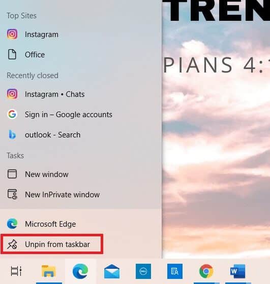 right-click-the-unnecessary-application-in-the-tas كيفية إنشاء سطح مكتب مبسط على Windows 10