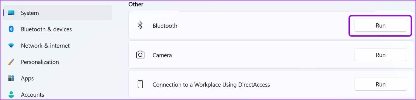 run-bluetooth-troubleshooter-fix-bluetooth-missing-from-device-manager-in-windows-11_4d470f76dc99e18ad75087b1b8410ea9 أفضل 8 طرق لإصلاح فقدان Bluetooth من إدارة الأجهزة في Windows 11
