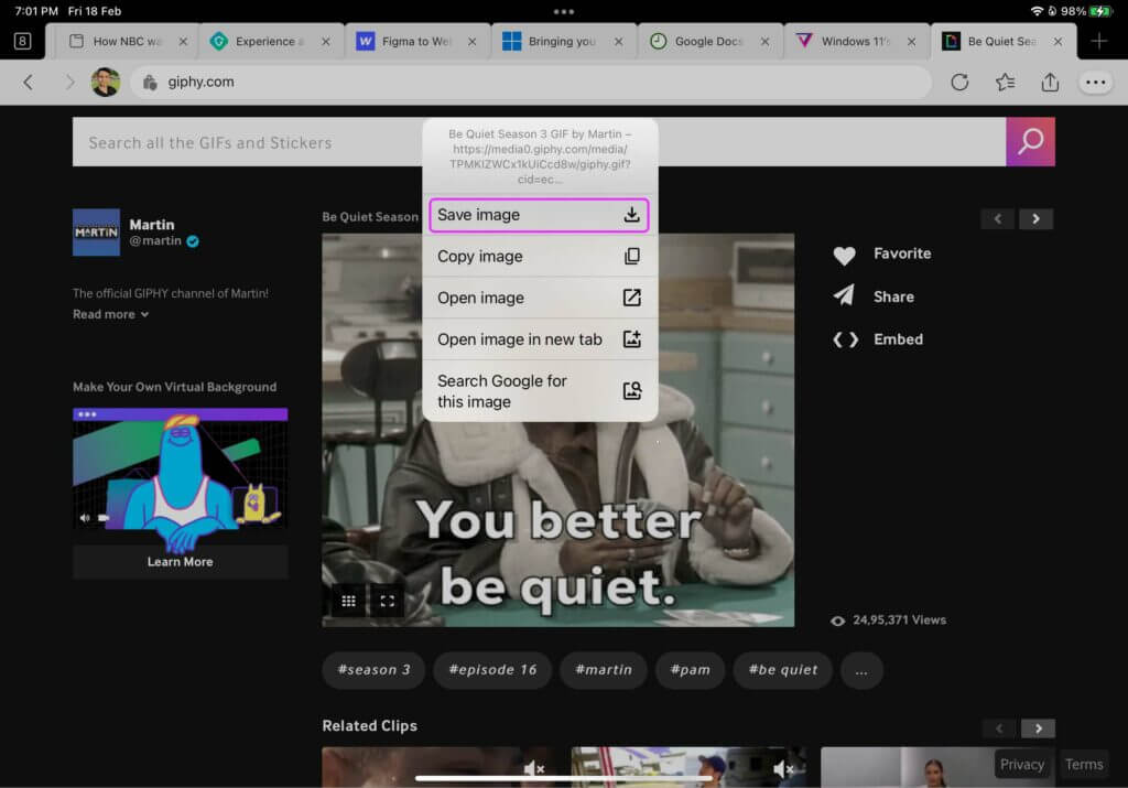 save-gif-on-iPad-1024x715-1 كيفية إضافة صور GIF في العروض التقديمية من Google للويب و iPad