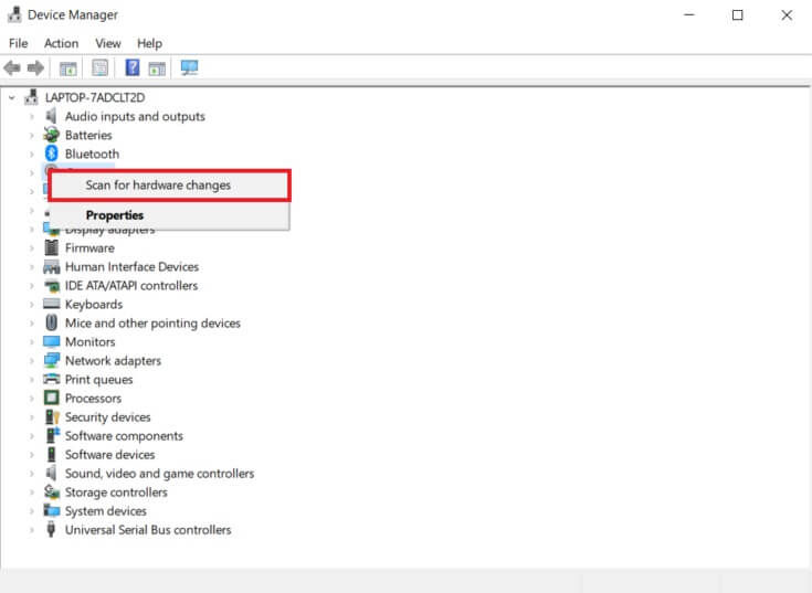 scan-for-hardware-changes-by-right-clicking-any-en-735x537-1 إصلاح خطأ لا توجد كاميرا متصلة 0xa00f4244