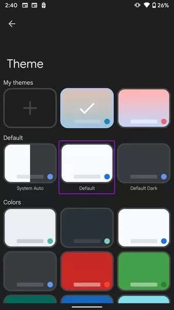 select-default-theme-Fix-typing-lag-on-android-keyboard_7c4a12eb7455b3a1ce1ef1cadcf29289-340x605 أفضل 9 طرق لإصلاح تأخر كتابة لوحة المفاتيح على Android