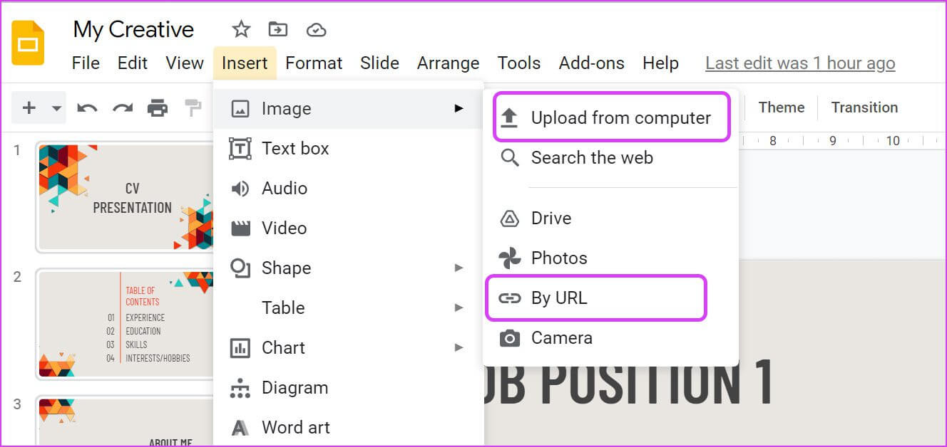 select-image-add-gif-to-google-slides كيفية إضافة صور GIF في العروض التقديمية من Google للويب و iPad