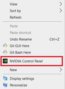 select-nvidia-control-panel-from-the-context-menu إصلاح Steam بطيء في Windows 10