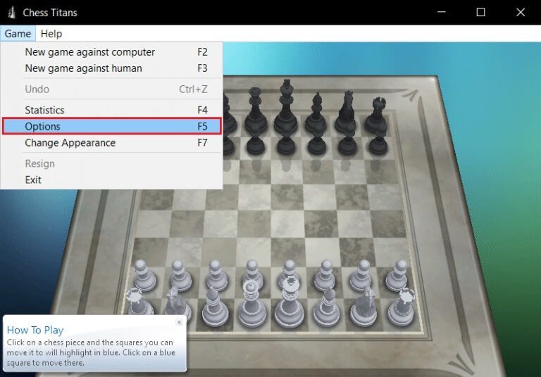 select-option-from-the-game-dropdown-menu-in-Chess-Titans-app-768x535-1 كيفية لعب Chess Titans على Windows 10