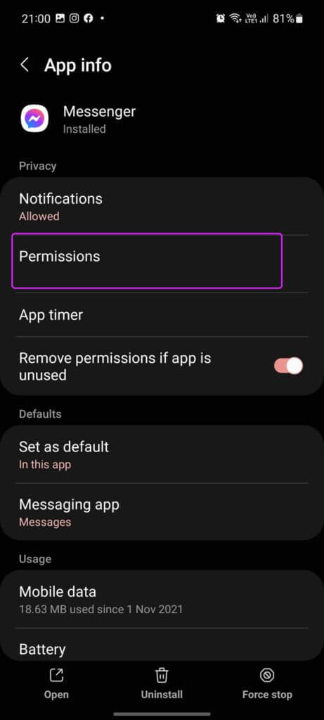 select-permissions-fix-messenger-not-sending-pictures-461x1024-1 أفضل 9 طرق لإصلاح عدم إرسال Facebook Messenger للصور