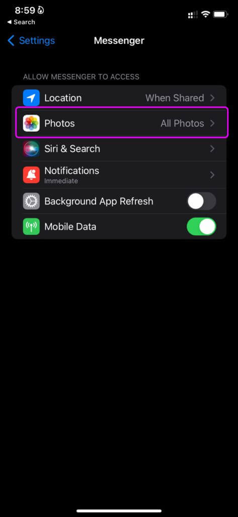 select-photos-fix-messenger-not-sending-pictures-473x1024-1 أفضل 9 طرق لإصلاح عدم إرسال Facebook Messenger للصور