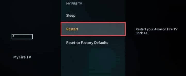 select-restart-option-in-amazon-firestick-1 كيفية تسريع Firestick