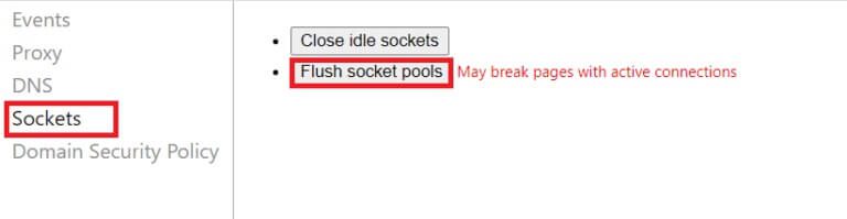 select-sockets-and-then-click-flush-socket-pools-768x199-1 إصلاح ERR_EMPTY_RESPONSE في Google Chrome