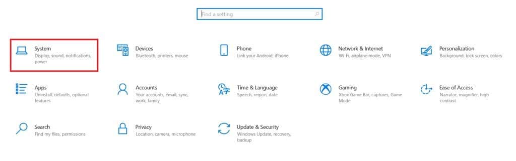 select-system-1024x321-1 كيفية العثور على زر السكون على Windows 10