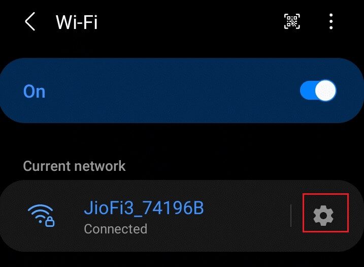 select-the-setting-icon-of-the-wi-fi-network إصلاح عدم تحميل القصص على Snapchat