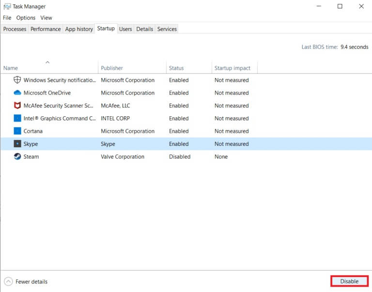 select-the-startup-tasks-which-are-not-required-an-3-768x603-1 إصلاح خطأ تطبيق معرف الحدث 1000 في نظام التشغيل Windows 10