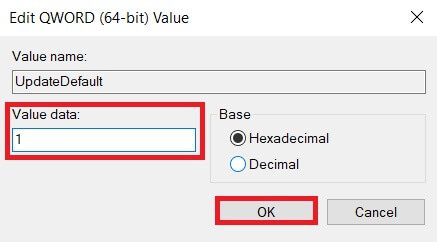 set-the-value-data-to-1-click-on-ok-to-save-the-c إصلاح عدم تحديث Google Chrome