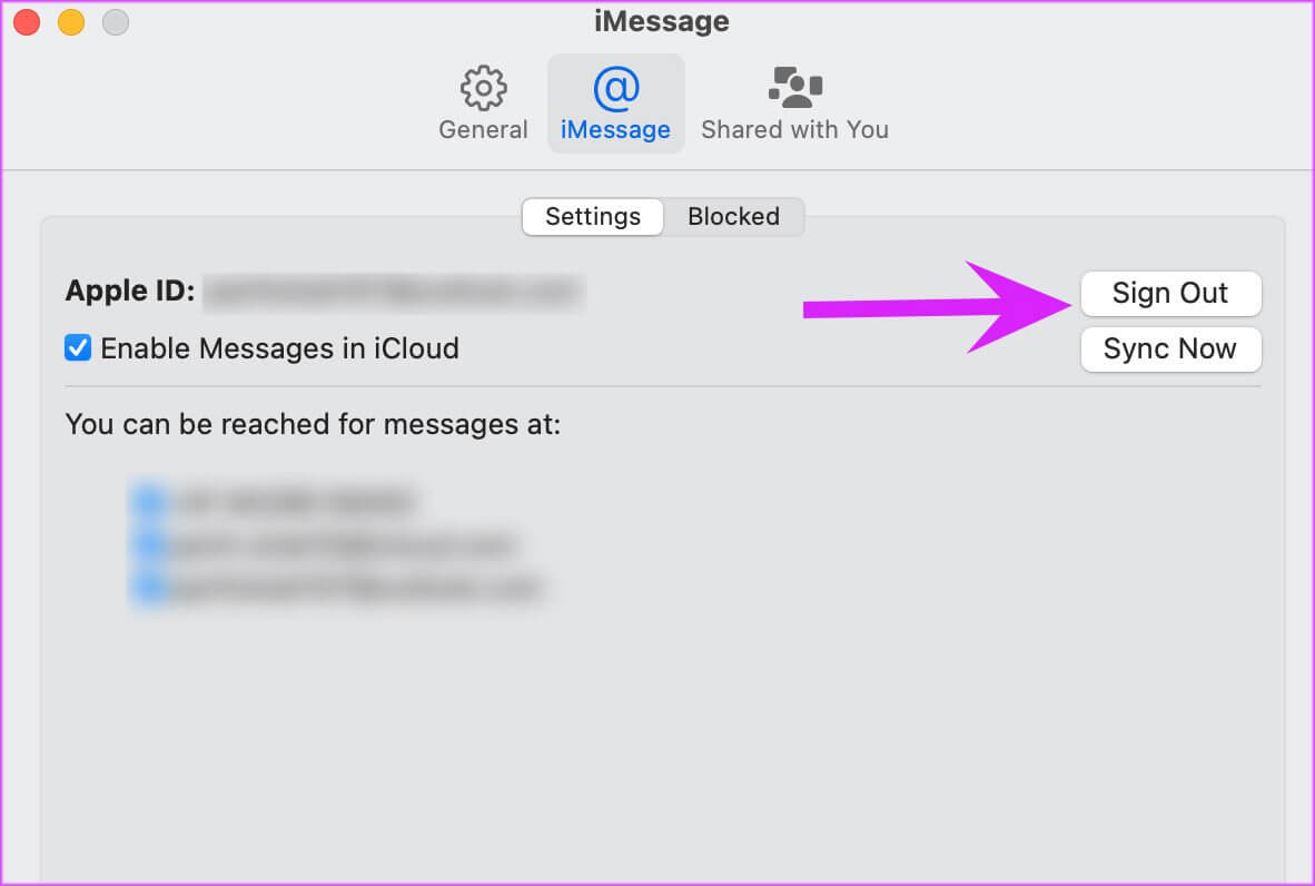 sign-out-from-apple-ID-fix-iMessage-not-working-on-Mac أفضل 9 طرق لإصلاح عدم عمل iMessage على Mac