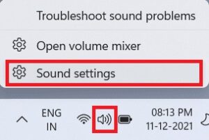 sound-icon-in-system-tray-300x201-1 إصلاح عدم عمل وحدة التحكم في الصوت Realtek على Windows 11
