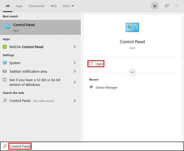 start-menu-search-for-control-panel-768x627-1 إصلاح عدم عمل Twitch على Chrome