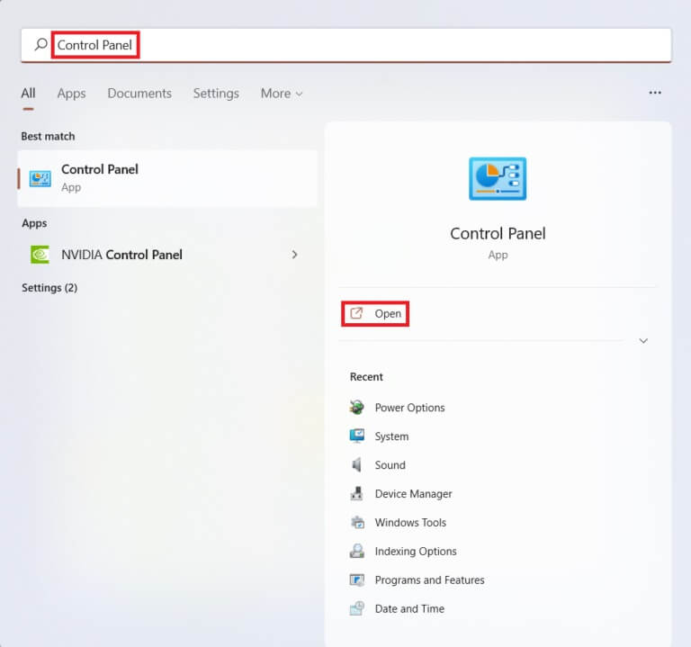 start-search-results-for-control-panel-768x719-1 إصلاح عدم عمل وحدة التحكم في الصوت Realtek على Windows 11
