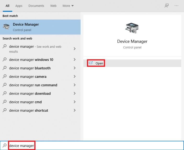 start-search-results-for-device-manager-768x626-2 إصلاح خطأ لا توجد كاميرا متصلة 0xa00f4244