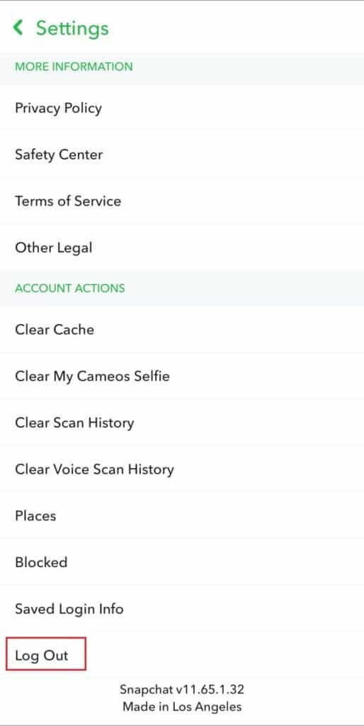 swipe-down-the-screen-and-tap-log-out-514x1024-1 إصلاح عدم تحميل القصص على Snapchat